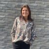 Sorbet Bluse I Grøn Brun Hvid Print