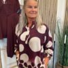 Aspen Bluse I Bordeaux Offwhite Fra Marta
