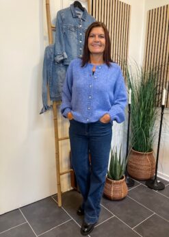 Blå Louisa Cardigan Fra Freequent Og Red Button Conny Jeans