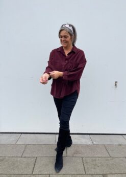 Bordeaux Marta Skjorte I Fløjl