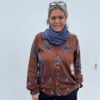 Brun Bluse I Print Fra Marta