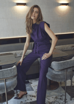 Co Couture Nolan Pleat Sæt Plum