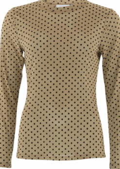 Continue Nougatfarvet Meshbluse