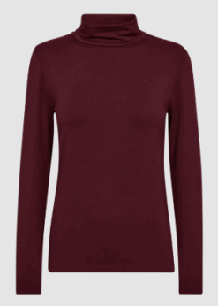 Freequent Basis Bluse Style Liana I Bordeaux Med Høj Hals