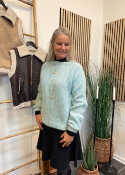 Ida Strik Aqua Mint Farvet Fra Coffee Beanies