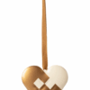 Maileg Metal Ornament Stort Hjerte Guld Creme