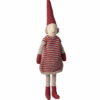 Maileg Nisse Pige Size 1 Med Stribet Strik Kjole