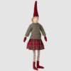 Maileg Pixy Size 3 Girl Med Strik Og Ternet Nederdel