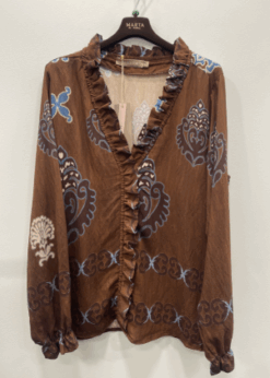 Marta Brook Bluse I Brunt Print