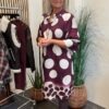 Marta Cypress Kjole Bordeaux Print