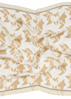 Marta Juline Tørklæde Beige Camel Print