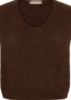 Marta Marlene Strik vest Brun