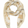 Marta Tørklæde Juline Creme Camel Print