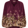 Marta Una Bluse Bordeaux Print