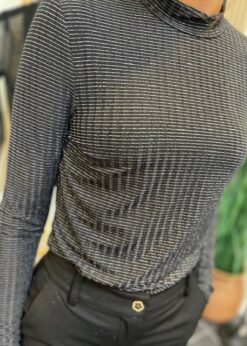 Numph Blakely Bluse Sort Sølv