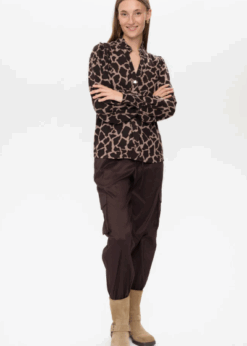 Numph Hana Shirt Brun Dyreprint