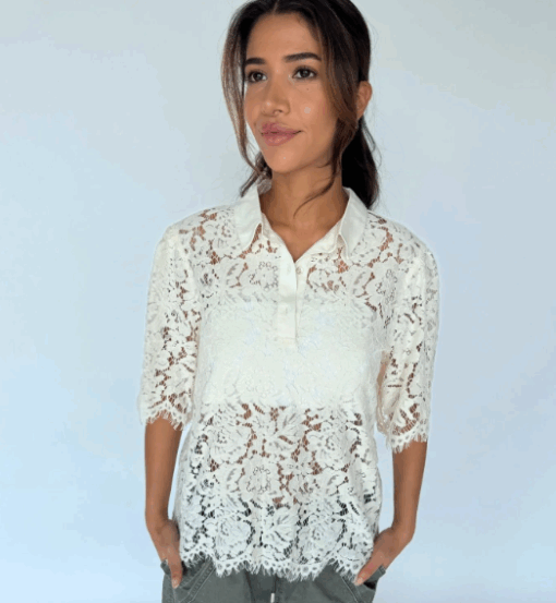 Offwhite Blondebluse Fra Continue