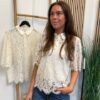 Offwhite Paloma Lace Bluse Fra Continue
