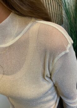 Offwhite Turtleneck Meshbluse Fra CC Heart