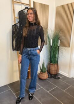 Part Two Jeans Og Eva Turtleneck Black Glitter
