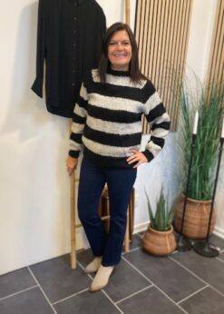 Part Two Nikela Jeans Og Stribet Ida Strik Fra Coffee Beanies