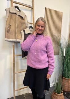 Pink Purple Ida Strik Fra Coffee Beanies