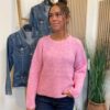 Rosa Farvet Strik Fra Co Couture