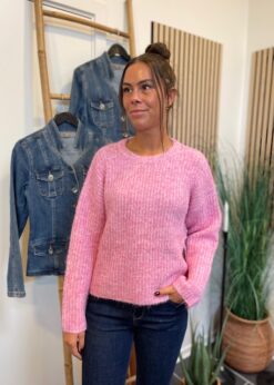 Rosa Farvet Strik Fra Co Couture