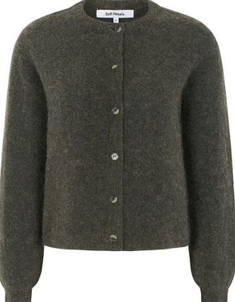 Soft Rebels Allison O Neck Cardigan Chimera Melange