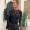 Sort Meshbluse Med Velur Fra Numph