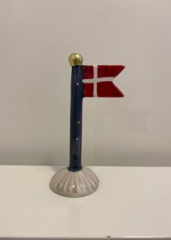 Speedtsberg Lille Flag Blå Stang Med Prikker Beige Fod