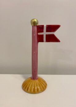 Speedtsberg Lille Flag Rosa Stang Med Prikker Gul Fod