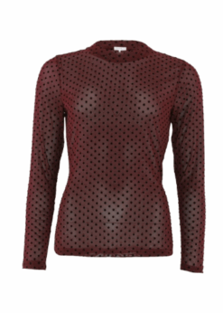 Bordeaux Annie Dot Mesh Fra Continue