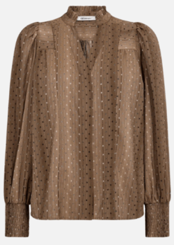 Co Couture Olly V Shirt Walnut