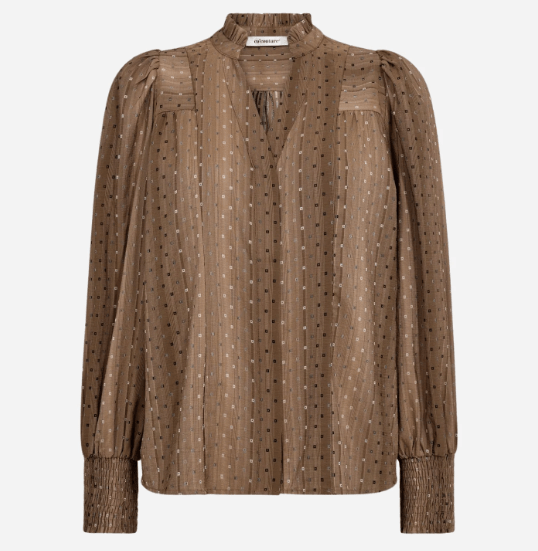 Co Couture Olly V Shirt Walnut