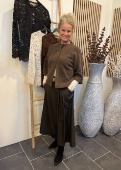 Continue Brun Anna Knit Og Co Couture Nederdel
