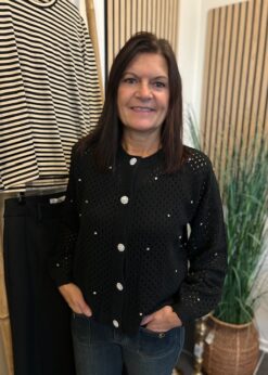 Sort Hoopa Krystal Cardigan Fra Co Couture