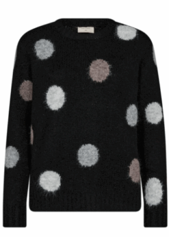 Sort Strik Med Prikker Fra Freequent