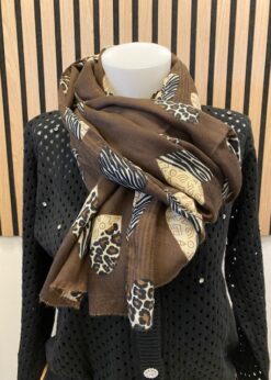 Three M Tørkæde Brun Med Zebra Og Leoprint Hjerter