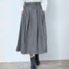 Anya Skirt Denim Mid Grey Fra Co Couture
