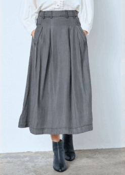 Anya Skirt Denim Mid Grey Fra Co Couture