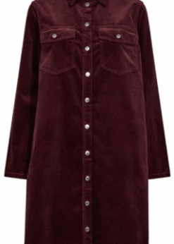 Bordeaux Fløjls Kjole Fra Freequent