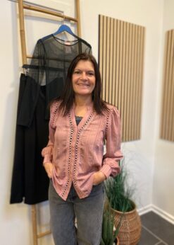 Co Couture Kesi Lace V Shirt