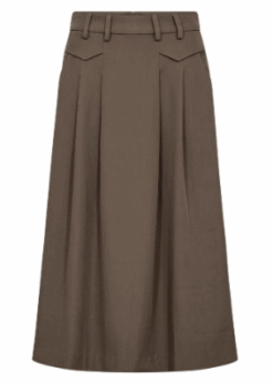 Co Couture Luna Pocket Pleat Nederdel Walnut