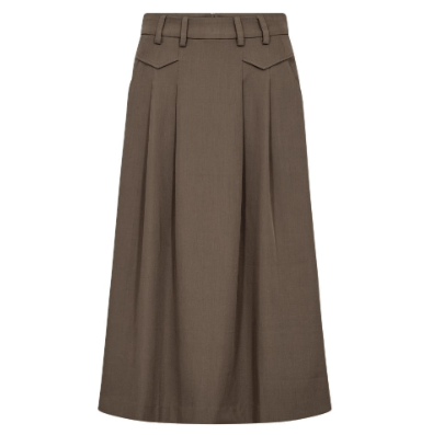Co Couture Luna Pocket Pleat Nederdel Walnut
