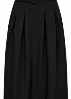 Co Couture Sort Luna Belt Midi Længde