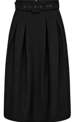 Co Couture Sort Luna Belt Midi Længde