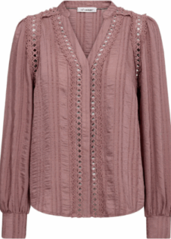 Kesi Lace V Shirt Rose Fra Co Couture