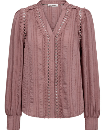 Kesi Lace V Shirt Rose Fra Co Couture