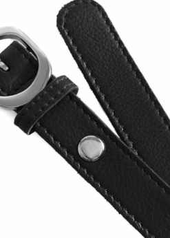 Klassisk Sort Bælte Med Sølv Spænde Fra Depeche